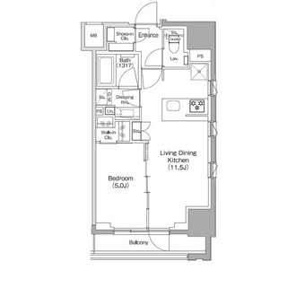 ザ・パークハビオ新御徒町の間取図