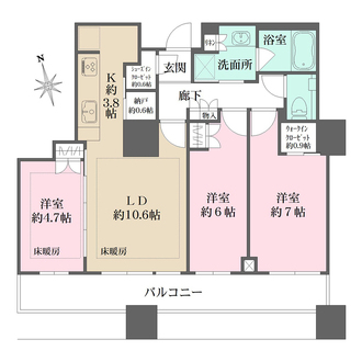 千住ザ・タワーの間取図