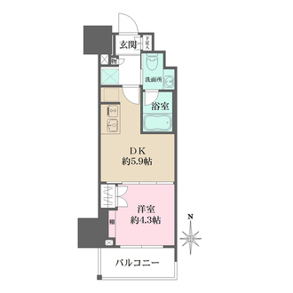 ルフォンプログレ元浅草マークスの間取図