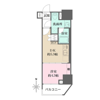 ルフォンプログレ元浅草マークスの間取図