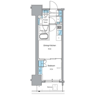 ルフォンプログレ秋葉原ＥＡＳＴの間取図