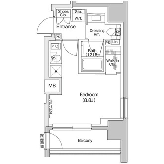 ザ・パークハビオ入谷の間取図