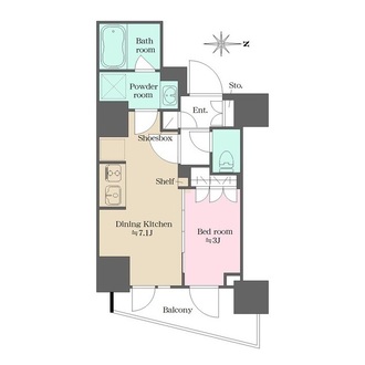 ウエリスアーバン錦糸町の間取図