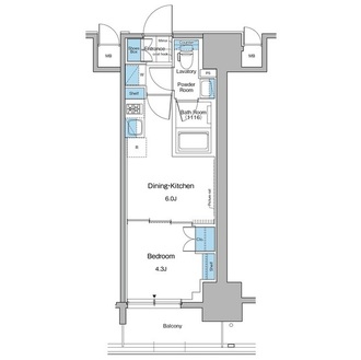 ルフォンプログレ秋葉原マークスの間取図
