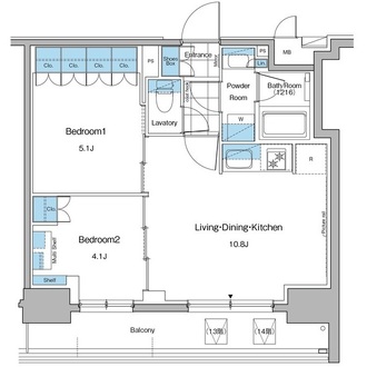 ルフォンプログレ秋葉原マークスの間取図