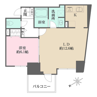 Ｎ-ｆｌａｔｓ三ノ輪の間取図