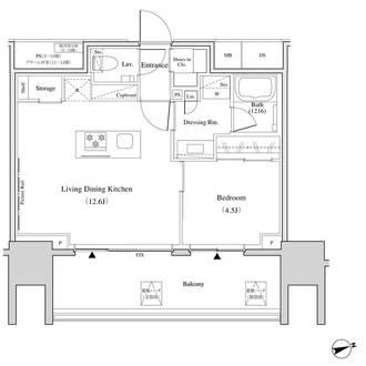 ザ・パークハビオ北千住の間取図