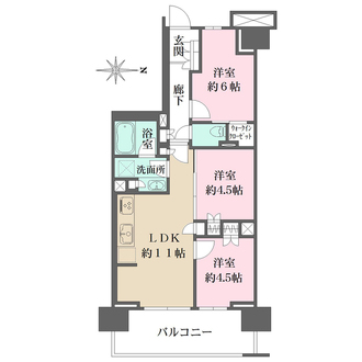 ザ・パークハウス亀戸九丁目の間取図