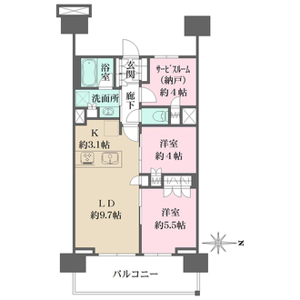 ザ・パークハウス亀戸九丁目の間取図