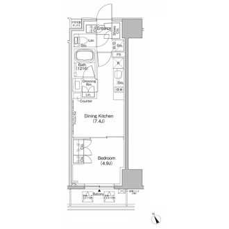 ザ・パークハビオ日本橋茅場町の間取図