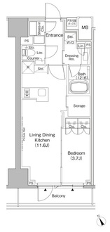 ザ・パークハビオ日本橋茅場町の間取図