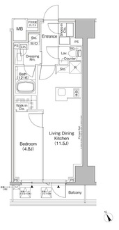 ザ・パークハビオ日本橋茅場町の間取図