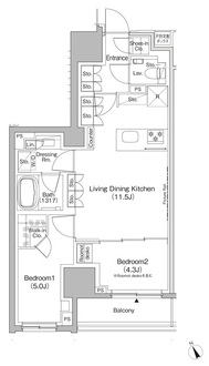 ザ・パークハビオ日本橋茅場町の間取図