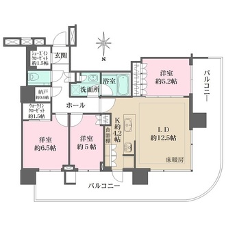 ＨＡＲＵＭＩ　ＦＬＡＧ　ＰＡＲＫ　ＶＩＬＬＡＧＥ　T棟の間取図
