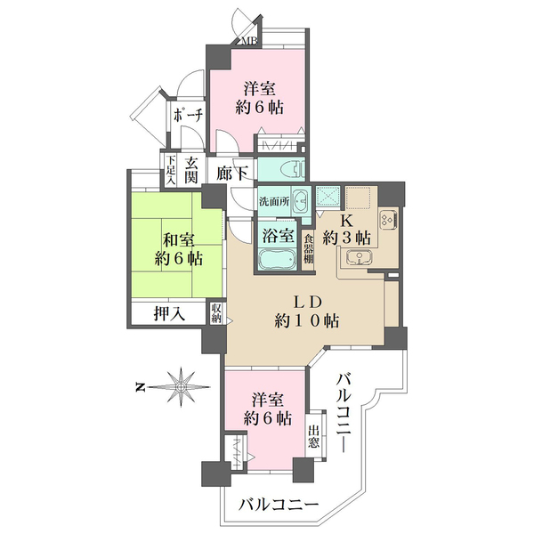 ナイスパークステイツ横濱鶴見の間取図