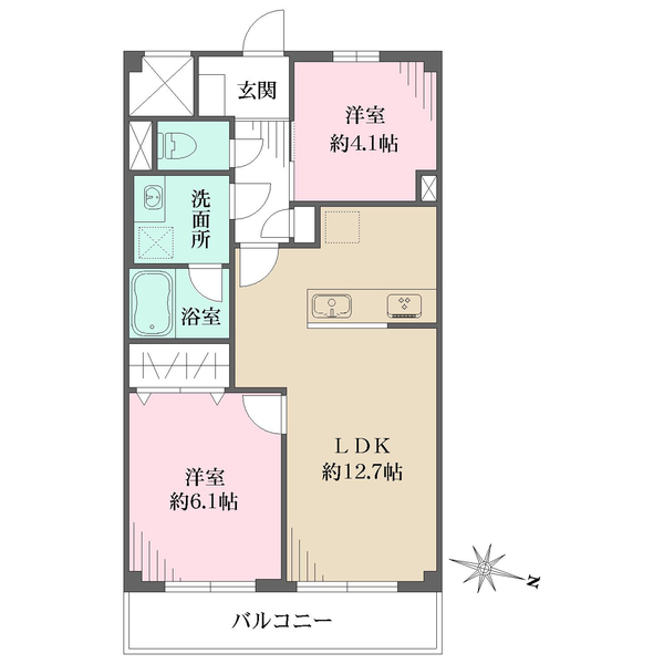 藤和大口コープの間取図