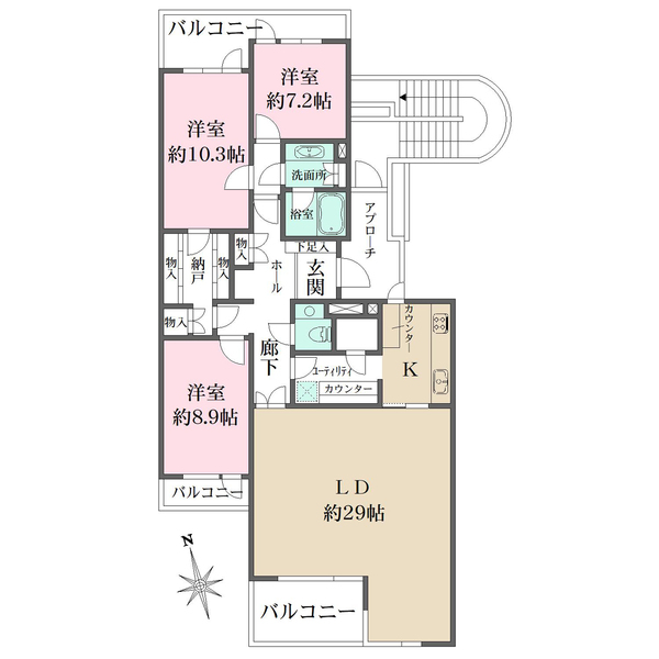クレスト山手の間取図