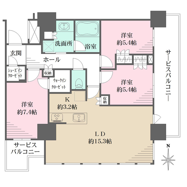 THE YOKOHAMA FRONT TOWERの間取図