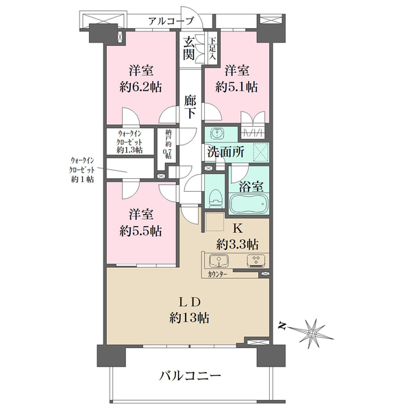 ザ・パークハウス追浜の間取図