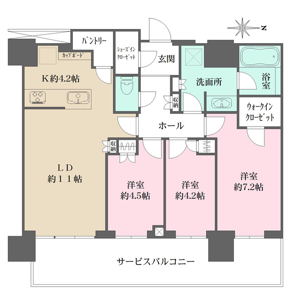THE YOKOHAMA FRONT TOWERの間取図