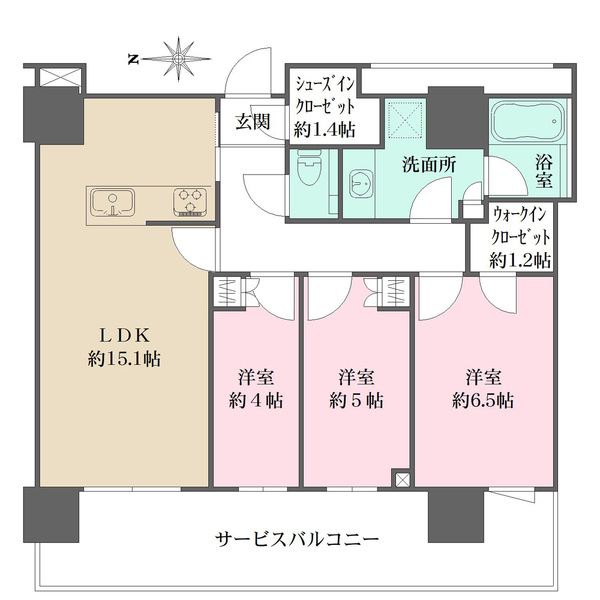 THE YOKOHAMA FRONT TOWERの間取図