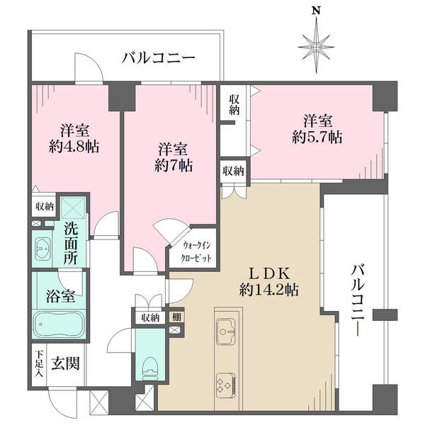 シティウインズイルパティオの間取図