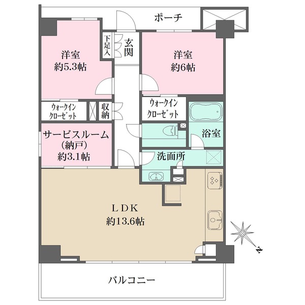 アリュール横濱新子安の間取図