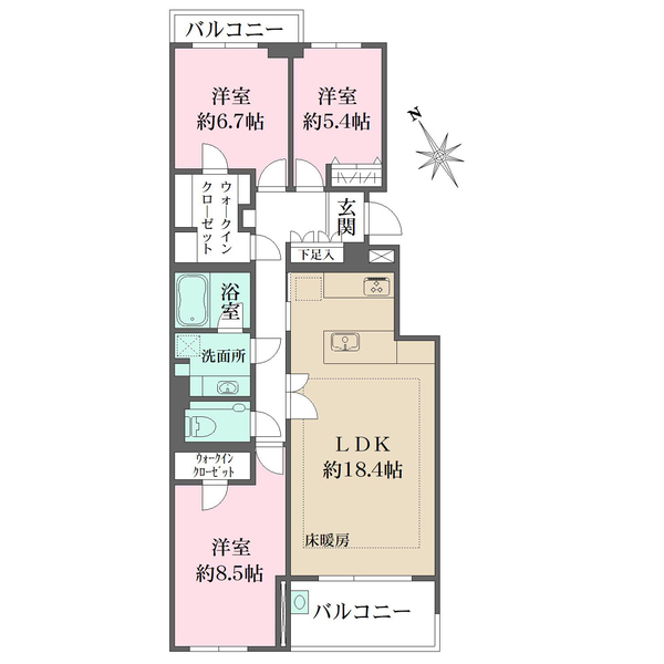 パーク・コート学芸大学の間取図