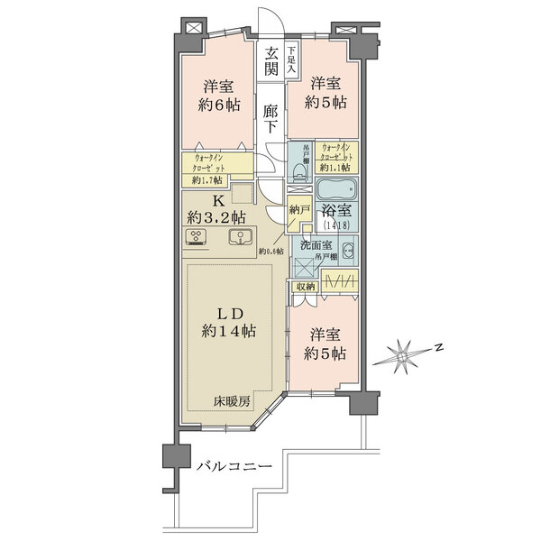 ヴェレーナグラン横浜野毛山公園の間取図