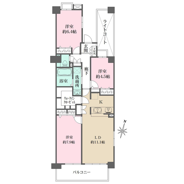 ナイスパークステイツ横濱岡野公園の間取図