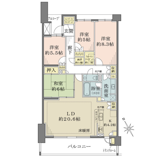 グランノア汐見台の間取図