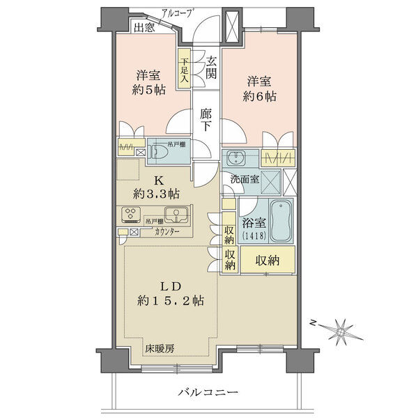 ザ・パークハウス横浜大口の間取図