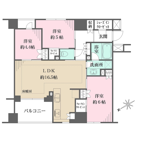 プレミスト横濱反町の間取図