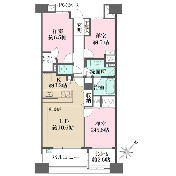 パークホームズ東神奈川ステーションアリーナの間取図