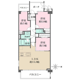 横浜浦島丘ヒルズの間取図
