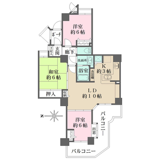 ナイスパークステイツ横濱鶴見の間取図