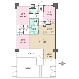 クリオ横濱三ツ沢の間取図
