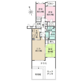 ガーデンズ綱島コートステージの間取図