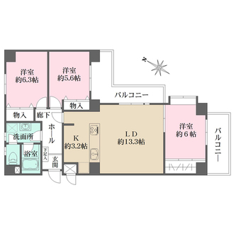 ダイアパレス菊名の間取図