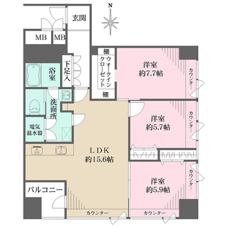 スカイハイツトーカイの間取図
