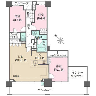 ザ・パークハウス横浜新子安ガーデンの間取図