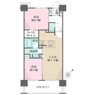 サンクレイドル東神奈川の間取図