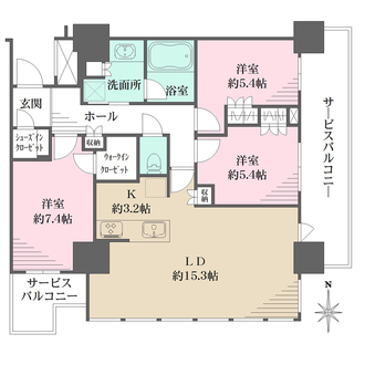 THE YOKOHAMA FRONT TOWERの間取図