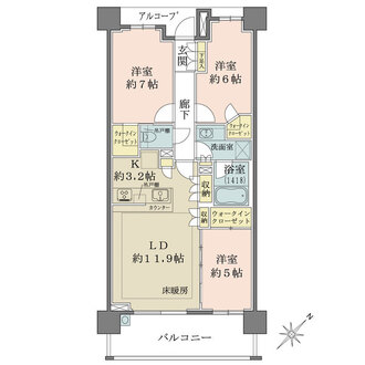 ザ・パークハウス横浜新子安ガーデンの間取図