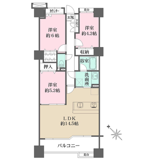 大口東ガーデンハウスの間取図