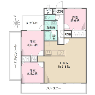 磯子パインプロムナードの間取図