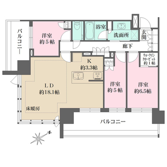 リビオタワー羽沢横浜国大の間取図