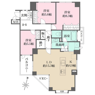 トースト金沢八景の間取図