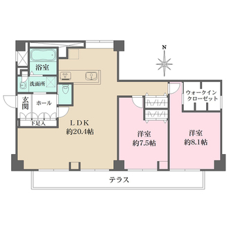 カスティリョ東白楽の間取図
