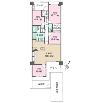 パークホームズ横浜能見台フィールズコートの間取図